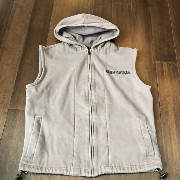 Harley-Davidson Other - Harley Davidson grey sweatshirt hoodie vest.